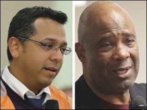 Toledo City Council candidates Adam Martinez, left, and Larry Sykes.