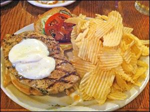 Chicken sandwich at Ye Olde Durty Bird.