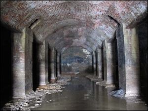 A series of vaulted tunnels illustrate how beer was fermented and warehoused before mechanical refrigeration in Richmond, Va.