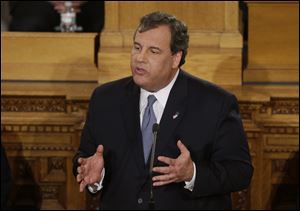 New Jersey Gov. Chris Christie delivers his State Of The State address at the Statehouse, Tuesday, Jan. 14, 2014, in Trenton, N.J. 