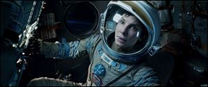 Sandra Bullock in a scene from 'Gravity.'