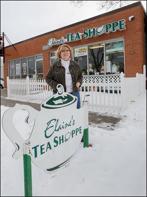 Elaine Terman said customers couldn’t see the sign on her West Sylvania Avenue tea shop, so she erected a sign on a strip near the street.