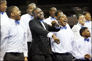 The Toledo Youth Choir performs during the Martin Luther King, Jr., Unity Celebration at the University of Toledo on Monday.