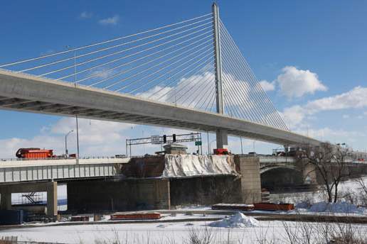 Bridge gets paint job despite weather The Blade