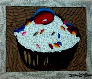 'Cupcake’ by Dani Herrera, who uses recycled and unconventional materials to create her popular works of art.  She will speak at 6 p.m. Feb. 28 in the Family Center at the Toledo Museum of Art.