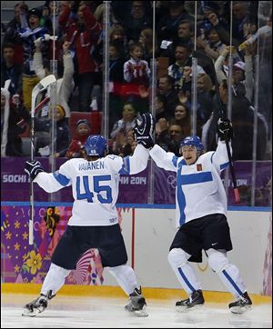 Finland won its second straight bronze medal in men's hockey.