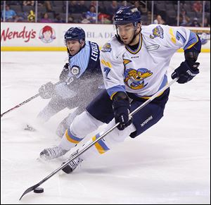 Max Nicastro was a 2008 third-round draft pick of the Detroit Red Wings. The defenseman has 15 assists in 41 games this season for the Walleye.