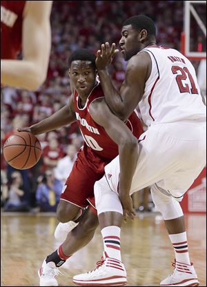 Whitmer grad Nigel Hayes, left, averaged eight points a game for Wisconsin, earning him the Big Ten’s sixth man of the year.