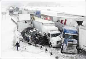 Multi vehicle accident in the eastbound lane of the Ohio Turnpike near the County Road 268 overpass near Clyde. Two fatalities are being reported.