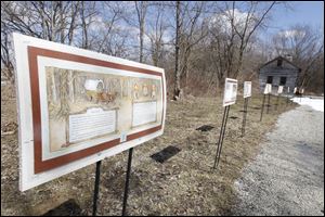 The Story Walk path at the Wood County Historical Center blends walking and reading ‘Warm as Wool.’ Visitors can take in weaving demonstrations in the newly remodeled cabin built in 1865 for the Buck family.