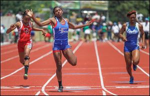 Liberty-Benton’s Michaela Butler, a sophomore, won the 200-meter dash at the Division II state meet last year and was runner-up in the 100. She also helped the 400 relay team reach the state competiton.