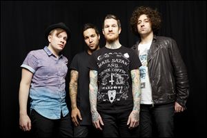 Fall Out Boy, from left, Patrick Stump, Pete Wentz, Andy Hurley and Joe Trohman.