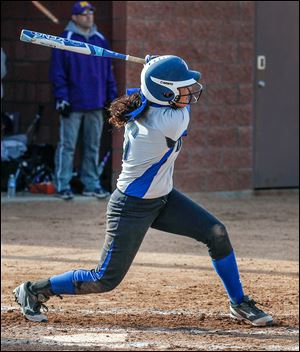 Springfield's Hannah Girlie hit two home runs against Maumee on Wednesday.