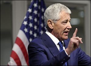 Defense Secretary Chuck Hagel said Sunday that the military should “continually” review its prohibition on transgender people serving in the armed forces, calling into question whether the Pentagon’s ban may eventually be lifted, as was the ban on gay men and lesbians in the military.