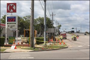 Construction also is ongoing at Eckel Junction Road and State Rt. 25, one of the Perrysburg’s busiest intersection.