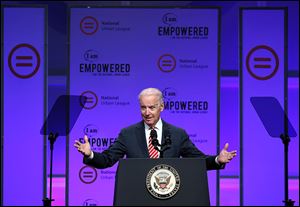 Vice President Joe Biden speaks at the National Urban League conference in Cincinnati.