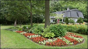 John Sabo's landscaped front yard.