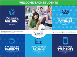 A screen grab of Sylvania SchooL District's revamped Web site's home page at http://sylvania.k12.oh.us/