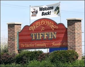 A Tiffin city sign says the Seneca County seat was founded in 1817.