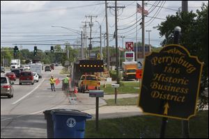 The State Rt. 25 and Eckel Junction Road intersection improvements in Perrysburg will impede traffic this week with excavation work on westbound Eckel Junction Road west of Rt. 25.