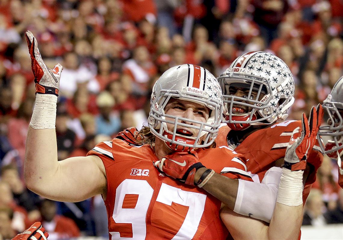 Larry Johnson says Nick Bosa ahead of Joey Bosa at same stage.
