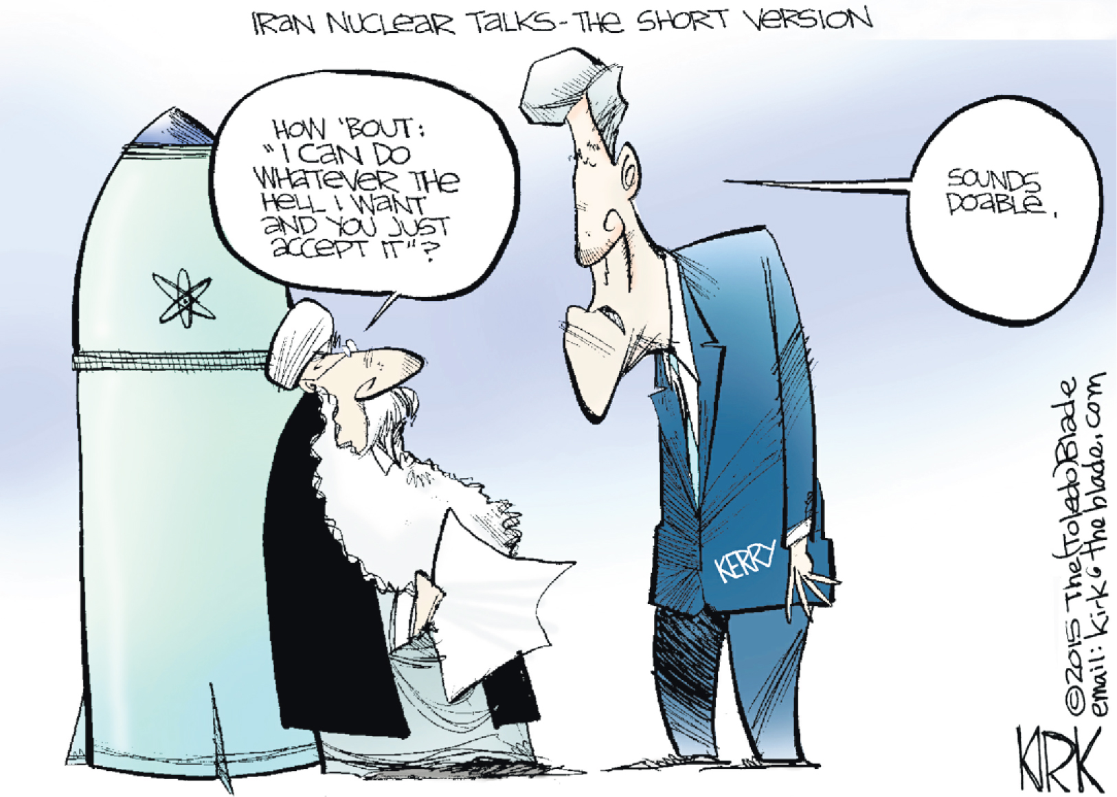 Kirk: Iran nuclear talks - The Blade