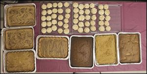 Rosh Hashanah preparations at Congregation Etz Chaim in Toledo. Some of the items baked included marble, apple spice, honey, pumpkin spice, and apple cakes, as well as snickerdoodles and confetti cookies.