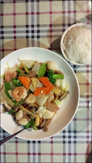 Bird’s Nest Stir Fry from Flower Drum Restaurant on Byrne Road.