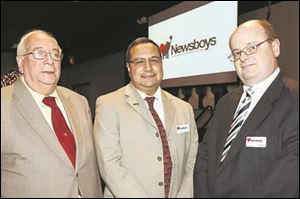 From left: Jerry Baum, Emilio Ramirez, and Jeff Ogg during the Toledo Newsboys annual scholarship and sports banquet at the Premier in Toledo.