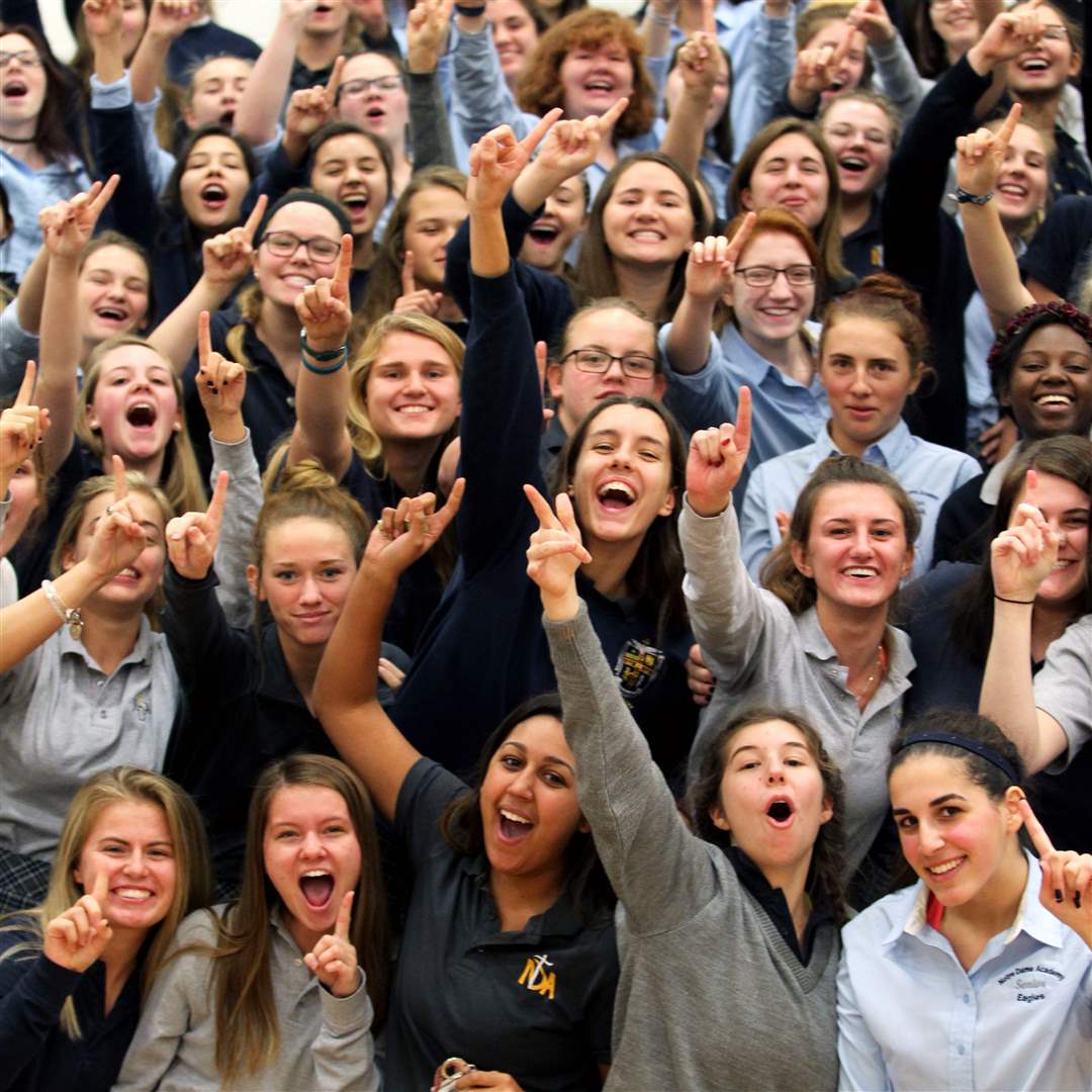 IN PICTURES Notre Dame soccer pep rally The Blade
