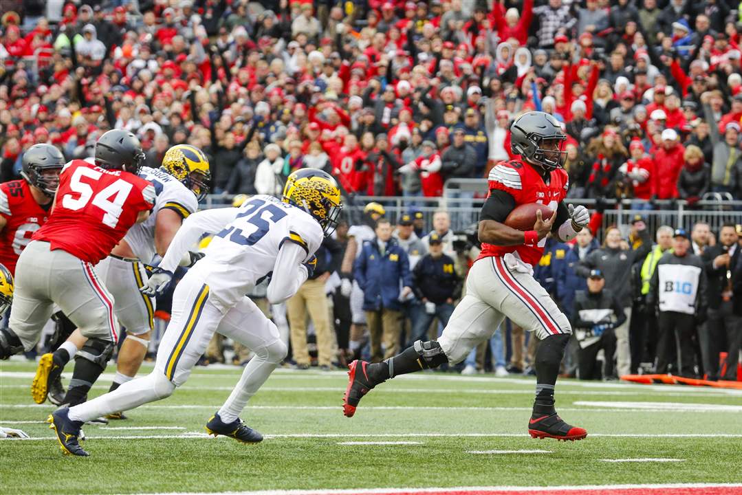 Ohio State Buckeyes, Curtis Samuel Game-Winning TD vs Michigan Art Photo  Print