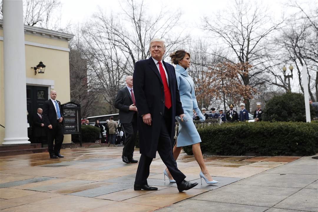 President-elect-Donald-Trump-and-his-wife-Melania-leave-church