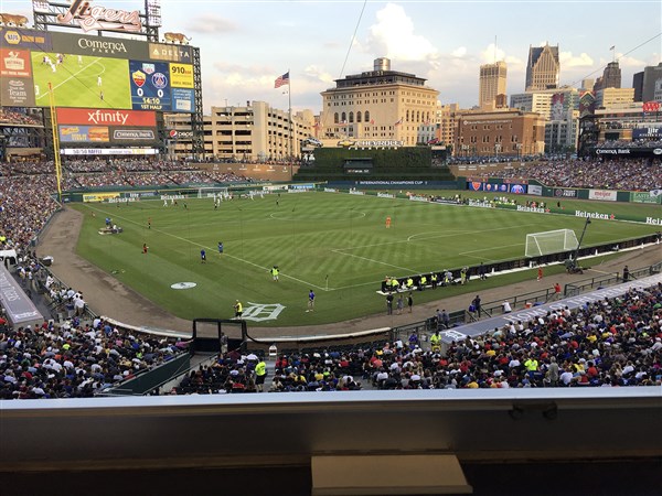 Paris Saint-Germain beats AS Roma in Comerica Park soccer match