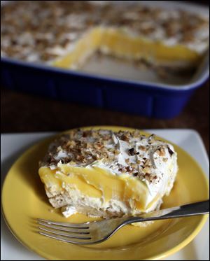 Jim and Sarah Harbaugh's favorite four-layered lemon dessert.