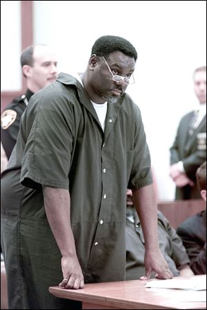 Murderer Nathaniel Cook  during his sentencing at Lucas County Courthouse in Toledo April 6, 2000. 