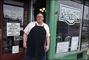 Dennis Lange is pictured at Pumpernickel's Deli and Cafe on Collingwood Boulevard Tuesday, February 20, 2018 in Toledo.