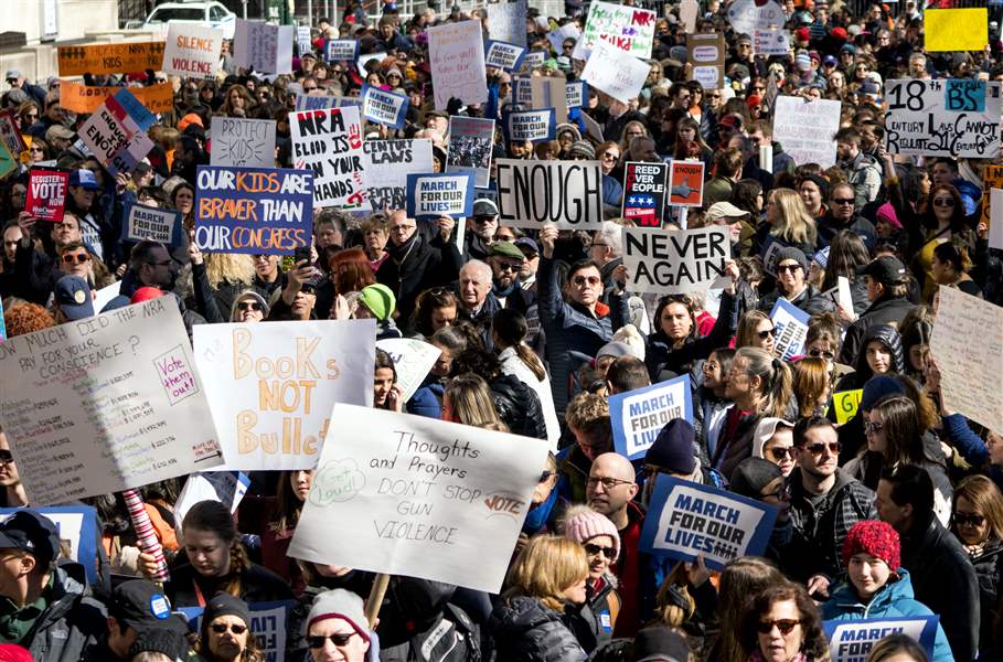 Protestors march nationwide for stricter gun control - The Blade