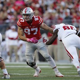 Former Ohio State DE Nick Bosa was also just carted off the field with an  apparent lower body injury