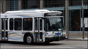 TARTA buses make their rounds Thursday in Toledo. 