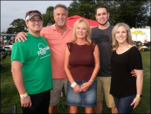 From left: Nick Bollin, Dan Bollin, Becky Bollin, Ross Bollin, and Kelsey Tillman during The Blade's 35th annual Northwest Ohio Rib Off.