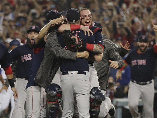 Red Sox Beat Dodgers 5 1 To Claim World Series Title The Blade