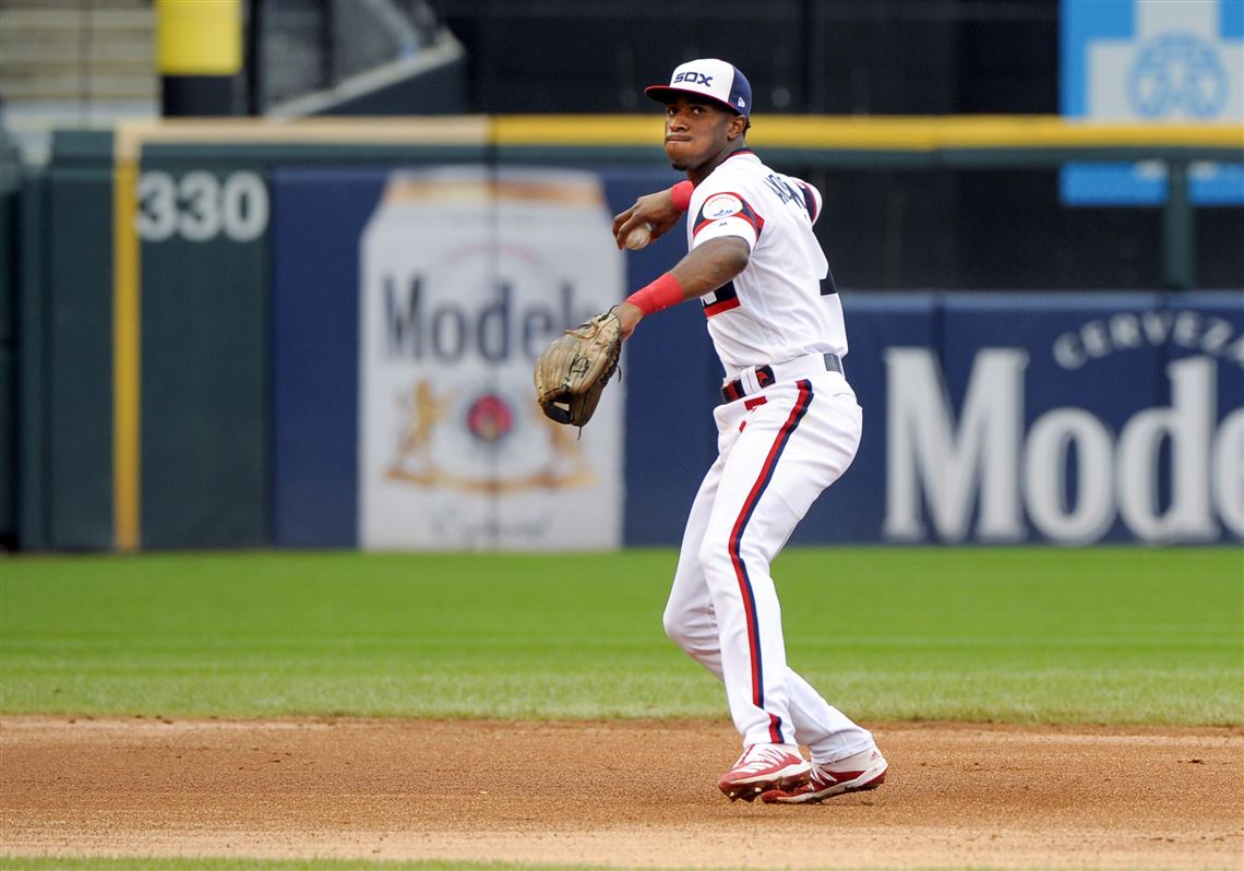 Tim Anderson of the Chicago White Sox looks on against the Detroit