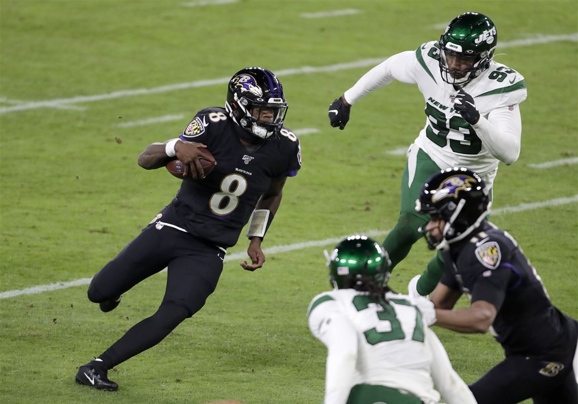 Ravens rout Jets 42-21, clinch NFC North