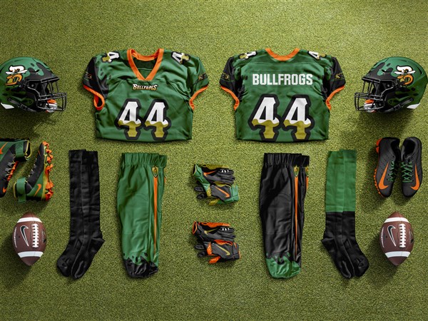 Uniforms unveiled for defunct Toledo Bullfrogs arena football team