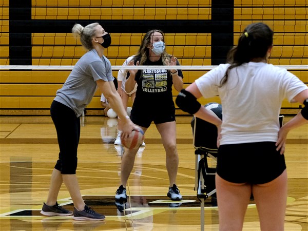 a volleyball game