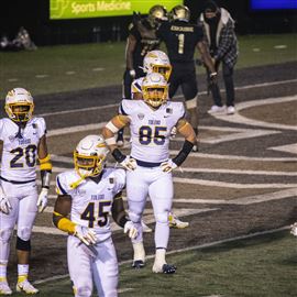 October 5, 2019: Western Michigan LeVante Bellamy #2 tries to shake off a  Toledo defender during the NCAA football game between the Toledo rockets  and the Western Michigan Broncos at the Glass