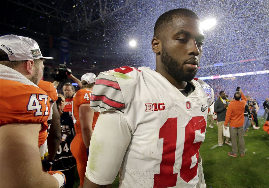 16 J.T. Barrett OSU Men College Jersey White, J.T. Barrett Ohio State  Buckeyes Jersey, T-Shirts, Hats