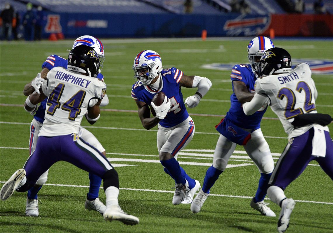 Buffalo Bills sideline celebrates game-winning kick vs. Ravens