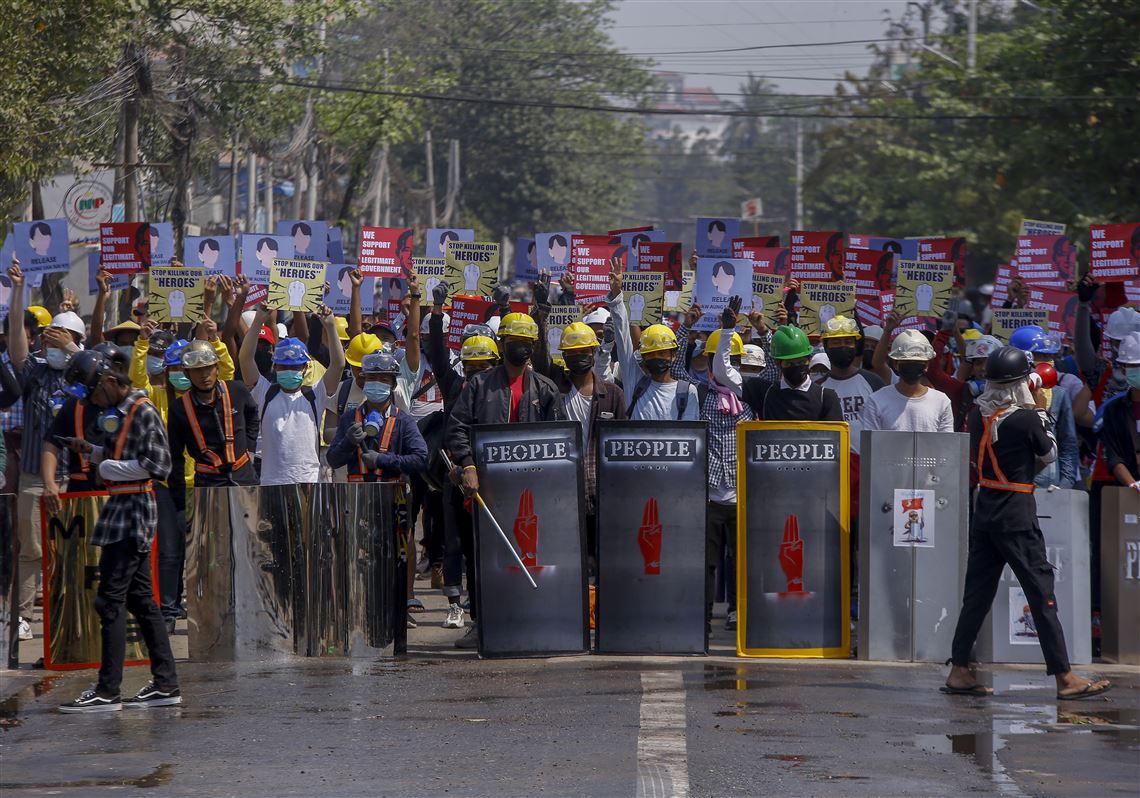 Protesters Adapt Tactics After Myanmar Police Use Violence The Blade