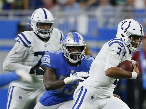 Colts beat Lions 27-17, but lose QB Sam Ehlinger to injury